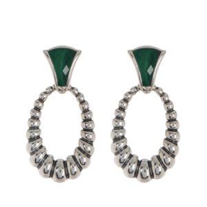 LAGOS Venus link sterling silver and malachite earrings
